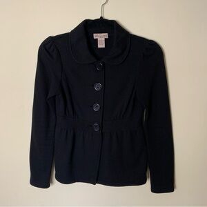 Glimmer Black Sweater Jacket Size Small